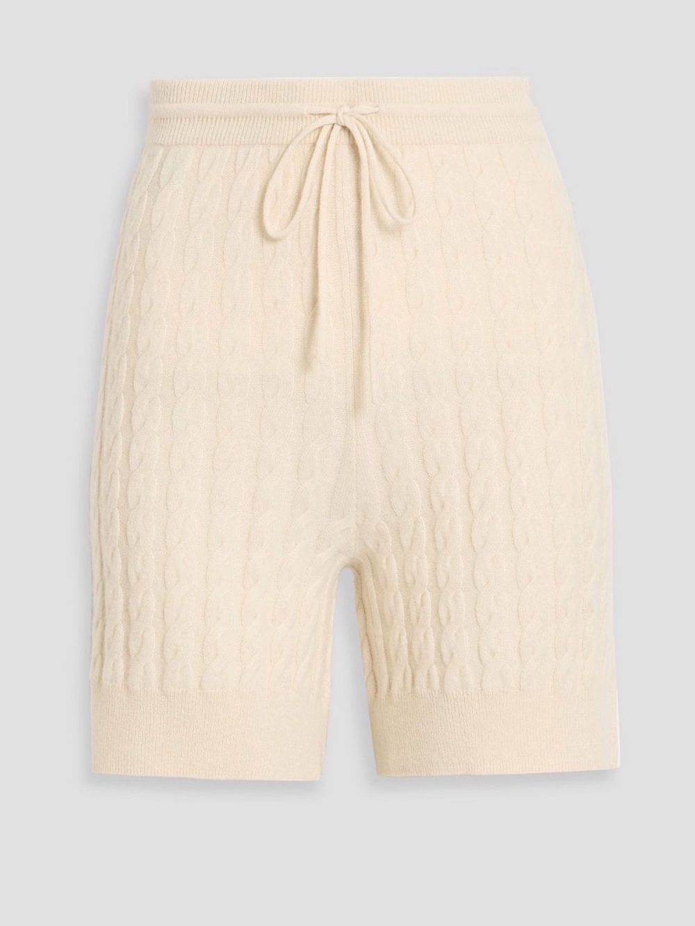 Cashmere Toteme Cable-Knit Drawstring Shorts